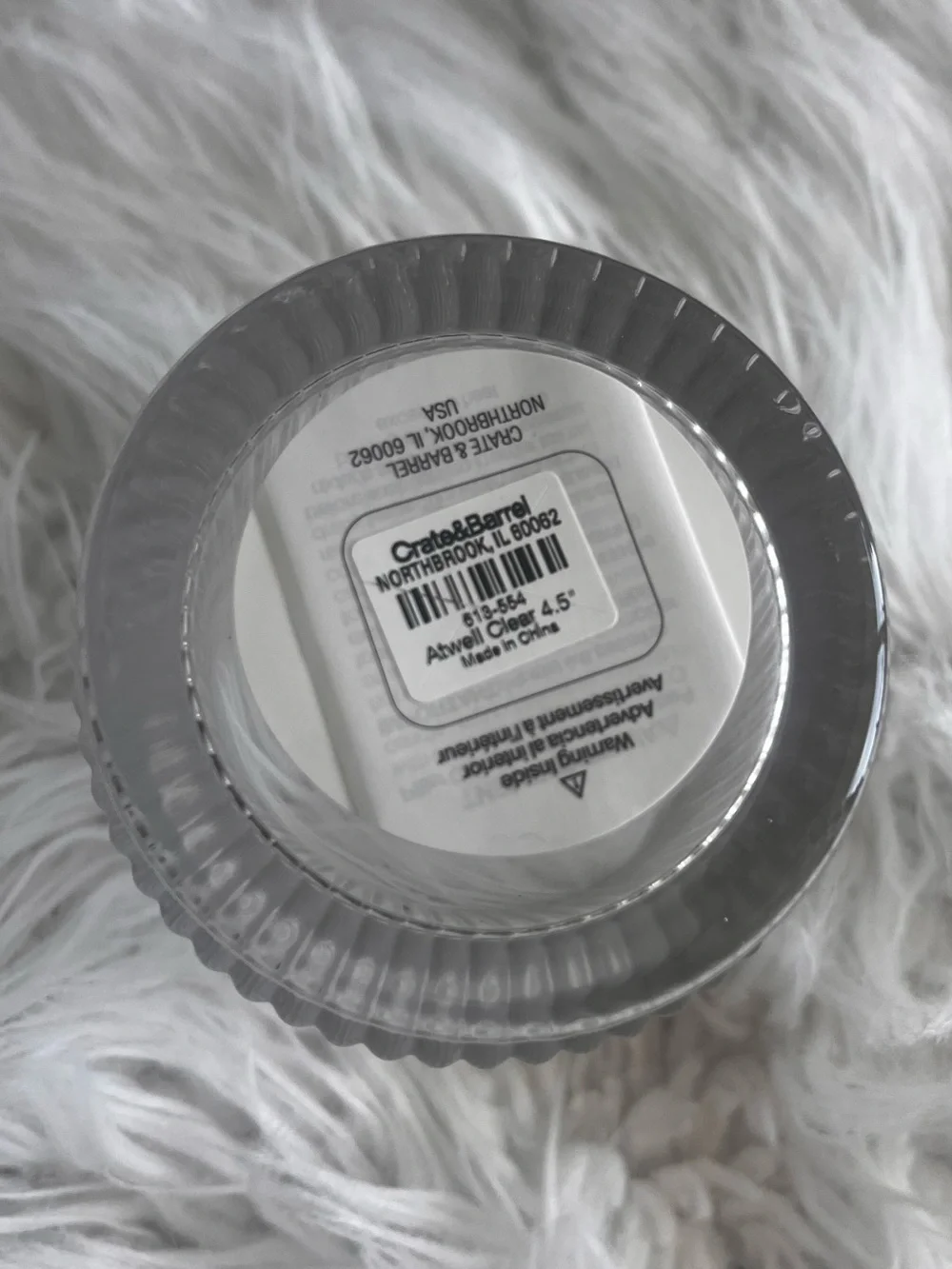 Crate&Barrel transparent glass